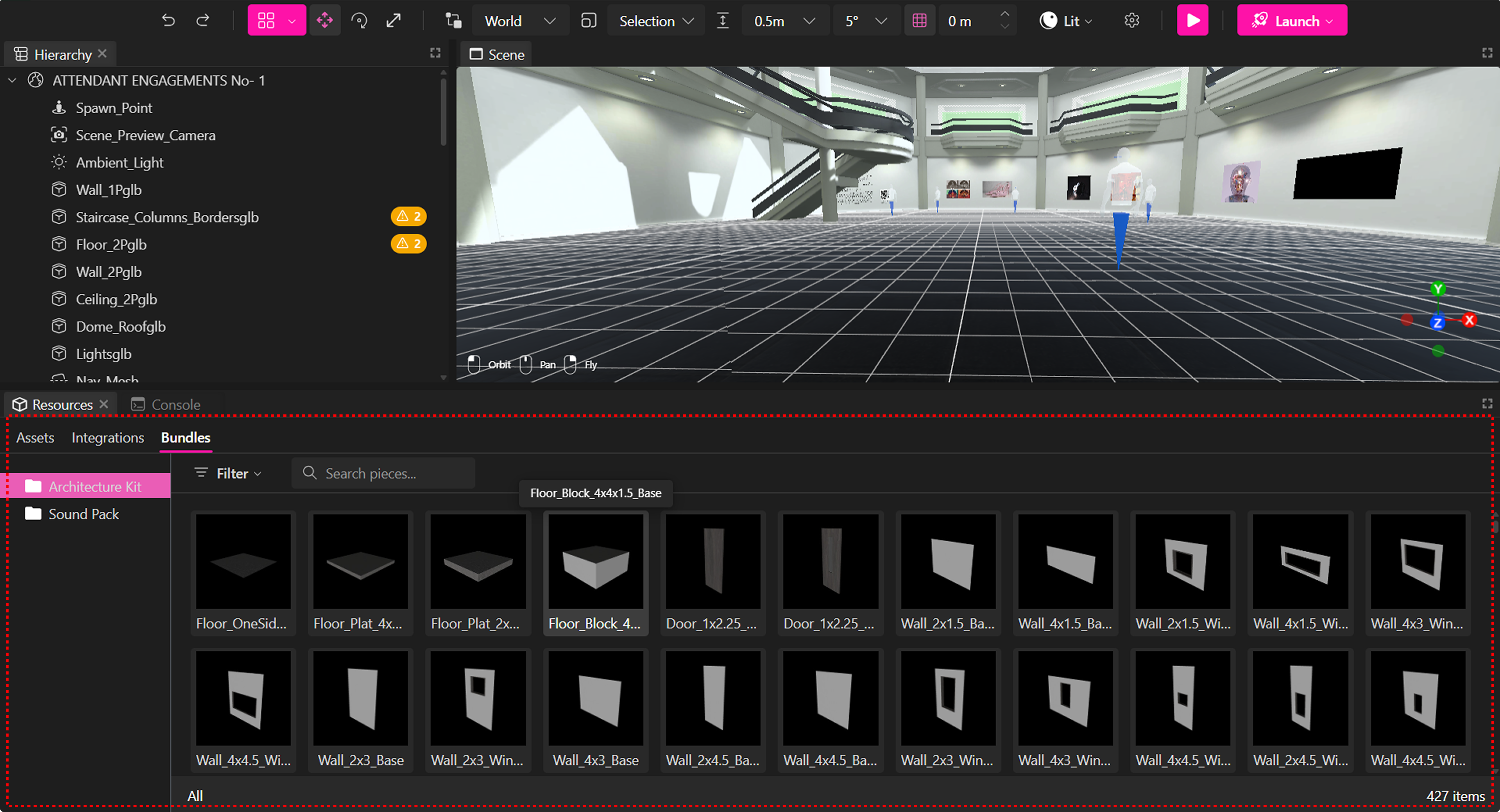 Architecture Kit Asset Panel