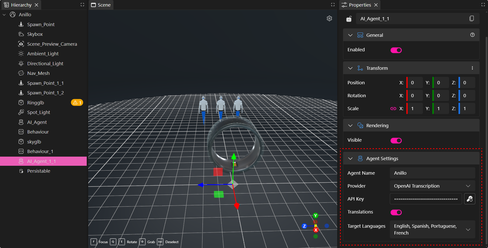 Create API Key Button