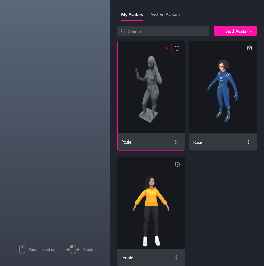 Ejemplo de cómo obtener el enlace del avatar