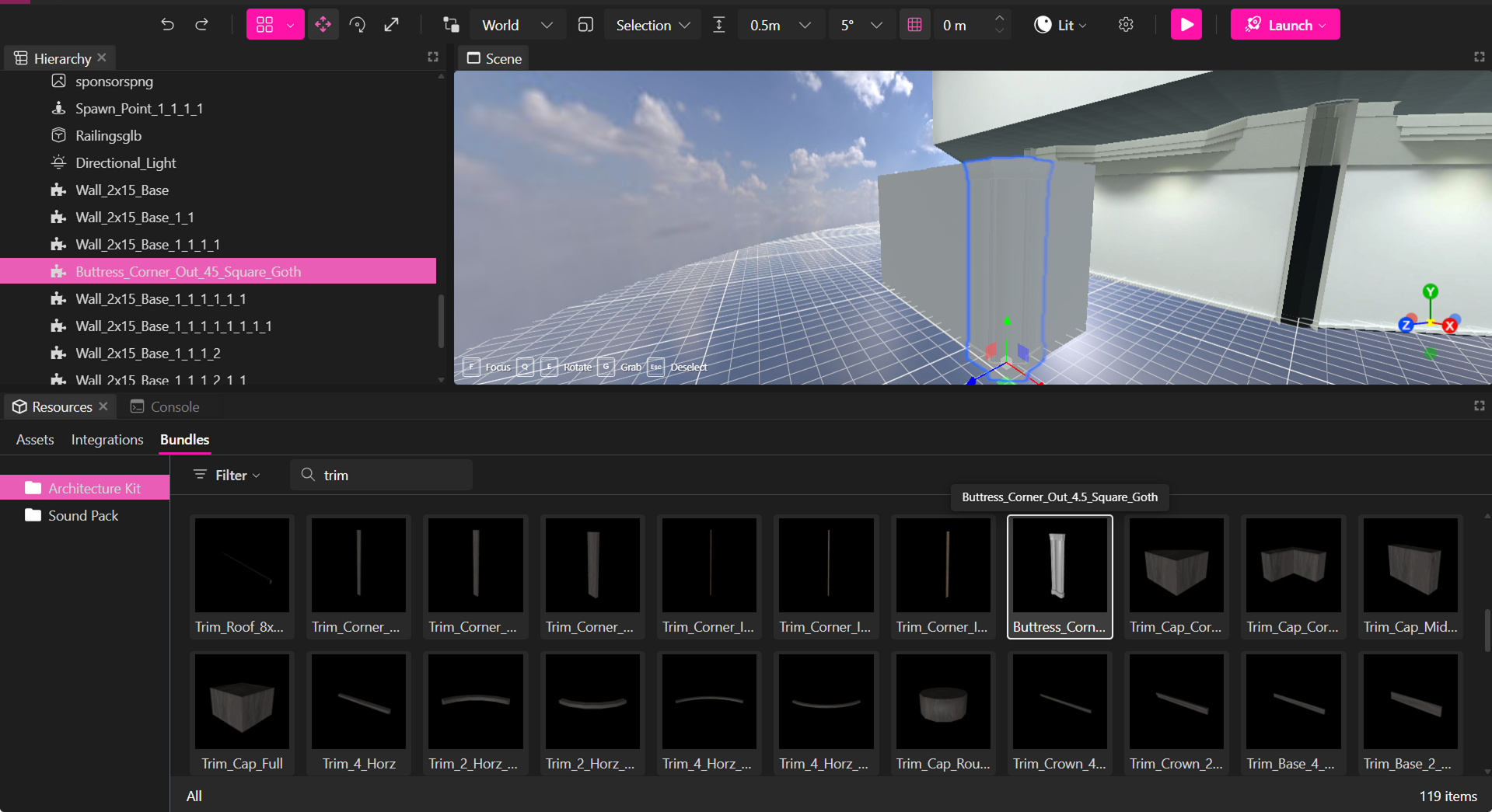 Panel de molduras del Kit de Arquitectura