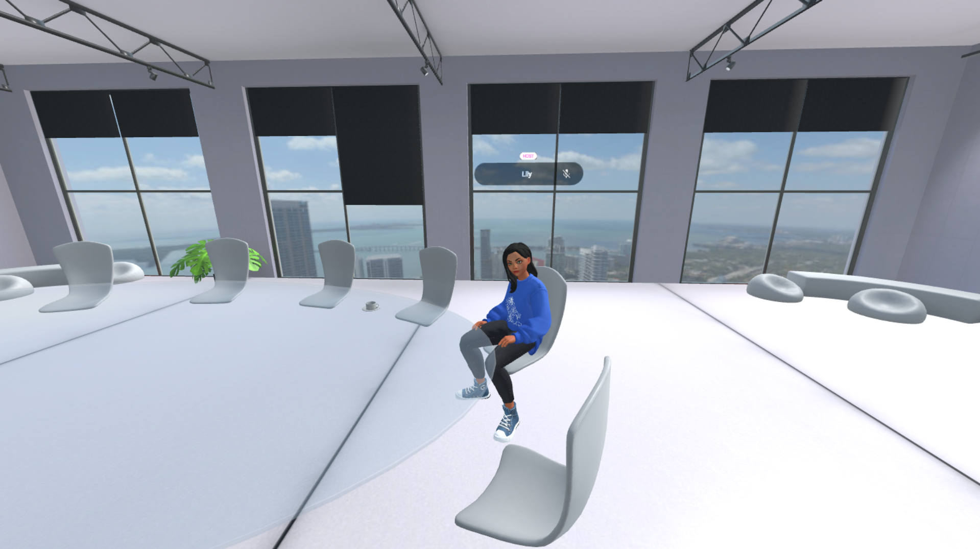 Menú de animación de sentado