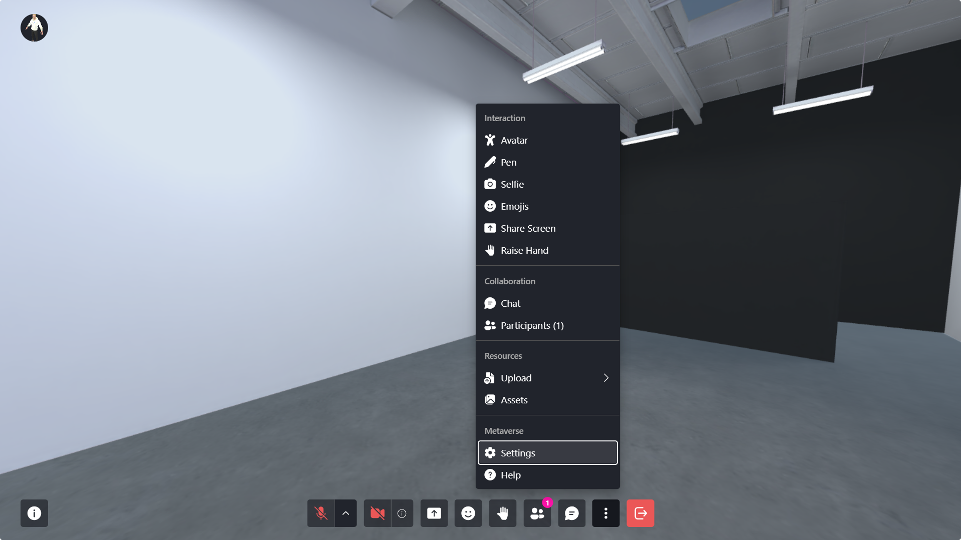 Captura de pantalla de selección de preferencias