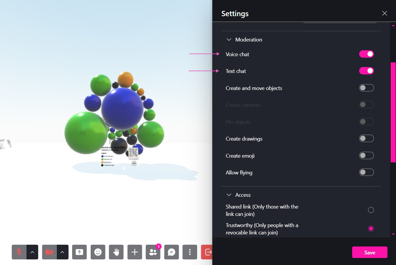 Captura de pantalla de la selección de avatar